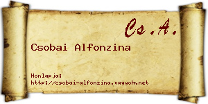 Csobai Alfonzina névjegykártya